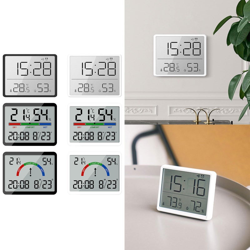Modern Digital Wall Clock Battery Powered Quiet Alarm Clock For Living Room Kitchen Display - Image 3