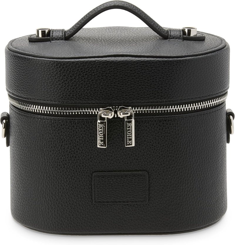 ETOILE إيتوال - حقيبة مستحضرات التجميل البيضاوية - منظم حقيبة السفر مع حزام كتف وقسم قابل للإزالة