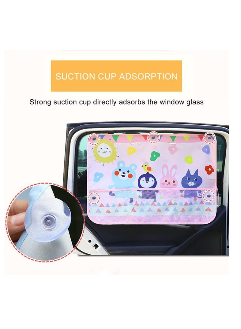 Car Sun Shade, Fit for  Kids Car Side Window Curtain Protector Protects from Sun Glare Heat Blocks UV Rays Glare Car Interior Sun Blocker Blind Protect Baby from Sunlight UV Rays ,2 Pack - Image 4