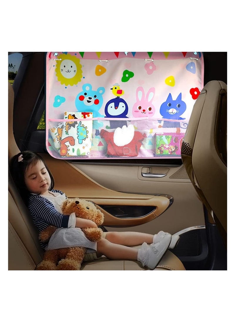 Car Sun Shade, Fit for  Kids Car Side Window Curtain Protector Protects from Sun Glare Heat Blocks UV Rays Glare Car Interior Sun Blocker Blind Protect Baby from Sunlight UV Rays ,2 Pack - Image 2