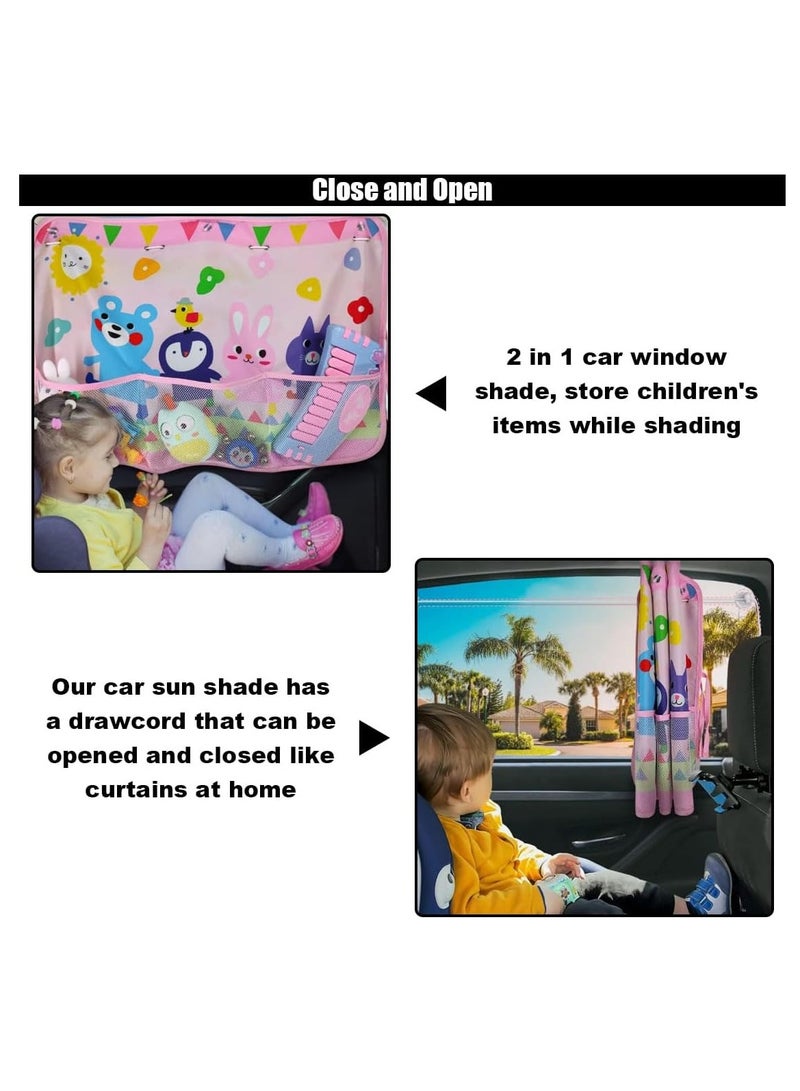 Car Sun Shade, Fit for  Kids Car Side Window Curtain Protector Protects from Sun Glare Heat Blocks UV Rays Glare Car Interior Sun Blocker Blind Protect Baby from Sunlight UV Rays ,2 Pack - Image 3