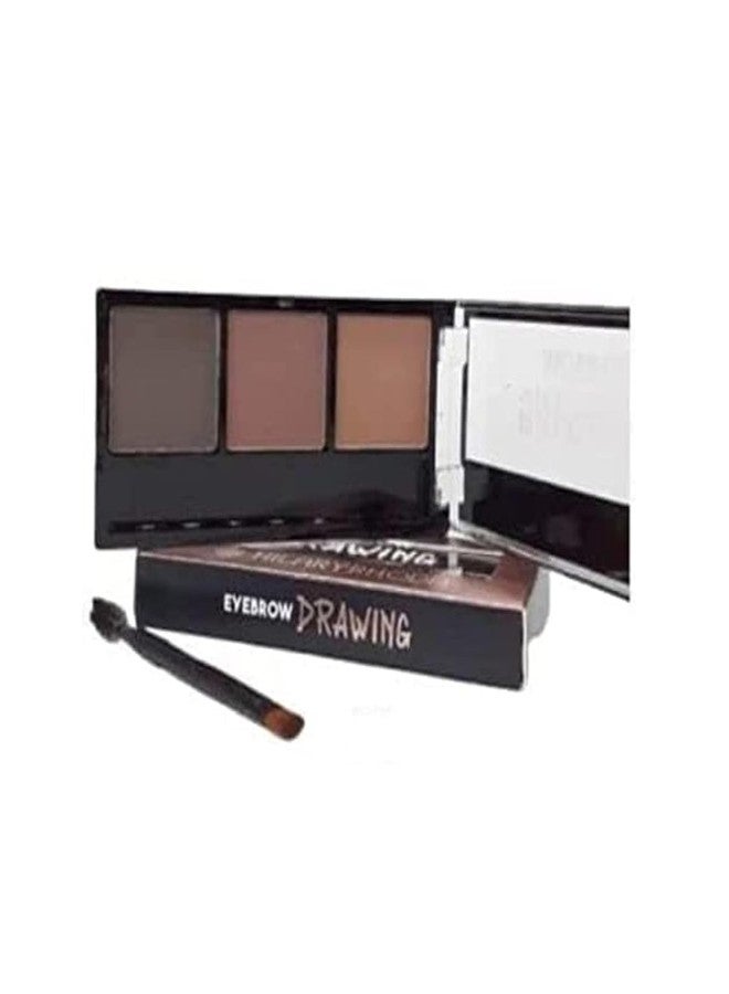 JAAYANSHA Eyebrow Drawing Palette 3 Shades With 1 Brush, Waterproof Non-Transfer Smudgeproof Eyebrow Palette, Ultimate Brow Kit,(Dark Brown,Light Brown,Brown) Pack Of 02 - Image 3