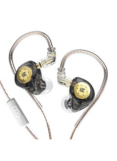EDX Pro in-Ear Stage Monitor Headphone Dual Magnetic Dynamic Unit Earphone Shock Bass Earbuds with 0.75mm Detachable Cable Comfortable Wired Headset (With Mic)