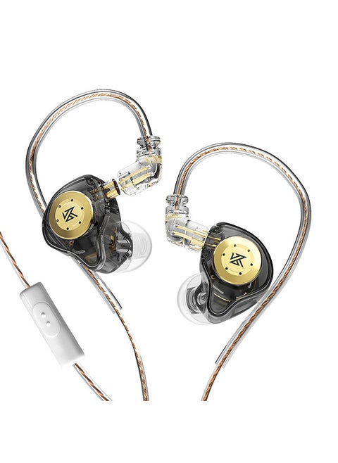 EDX Pro in-Ear Stage Monitor Headphone Dual Magnetic Dynamic Unit Earphone Shock Bass Earbuds with 0.75mm Detachable Cable Comfortable Wired Headset (With Mic)