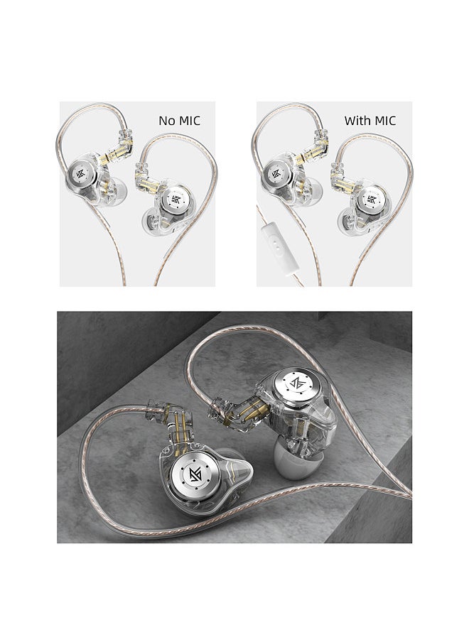 KZ - EDX Pro in-Ear Stage Monitor Headphone Dual Magnetic Dynamic Unit Earphone Shock Bass Earbuds with 0.75mm Detachable Cable Comfortable Wired Headset (With Mic) - Image 1