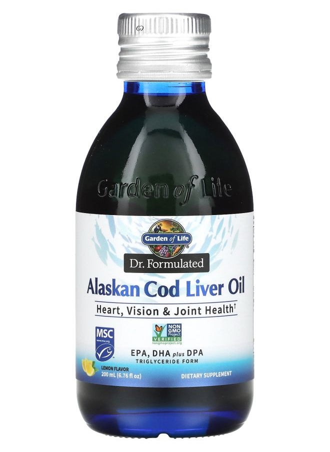 Garden of Life Dr. Formulated Alaskan Cod Liver Oil Lemon 6.76 fl oz (200 ml) 