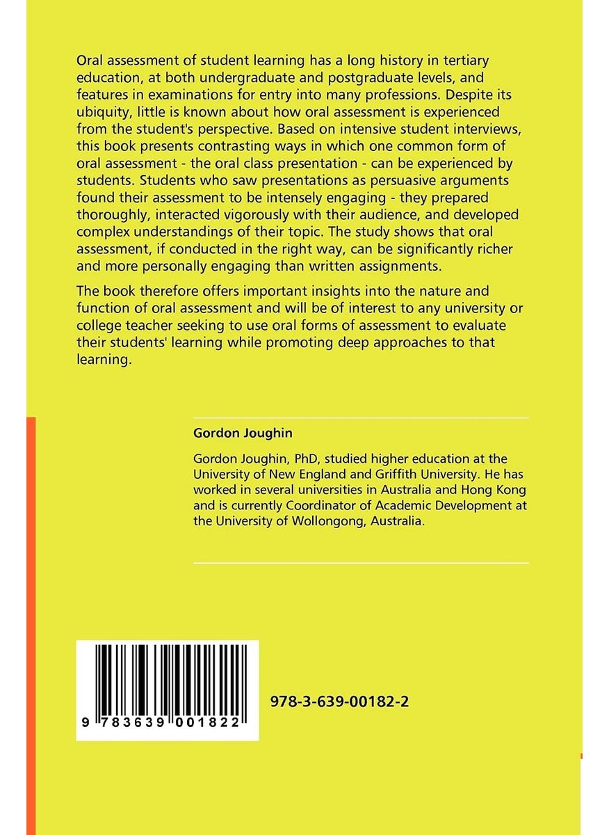 Oral Assessment from the Learner's Perspective - The Experience of Oral Assessment in Post-compulsory Education  - Image 2
