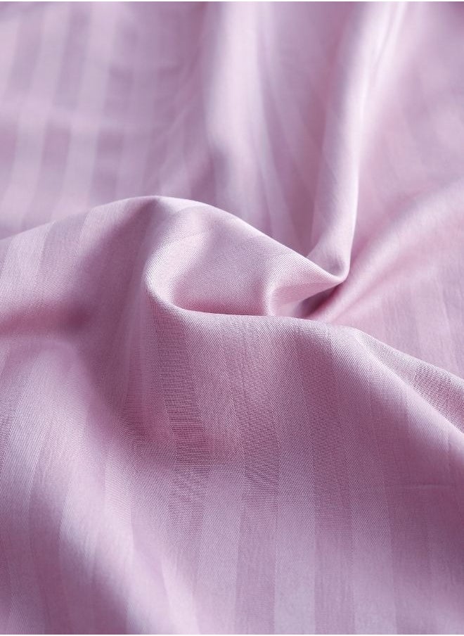 LUNA Home 3 Pieces Set Bedsheet With 2 Pillow Cases Greige Violet  - Image 2
