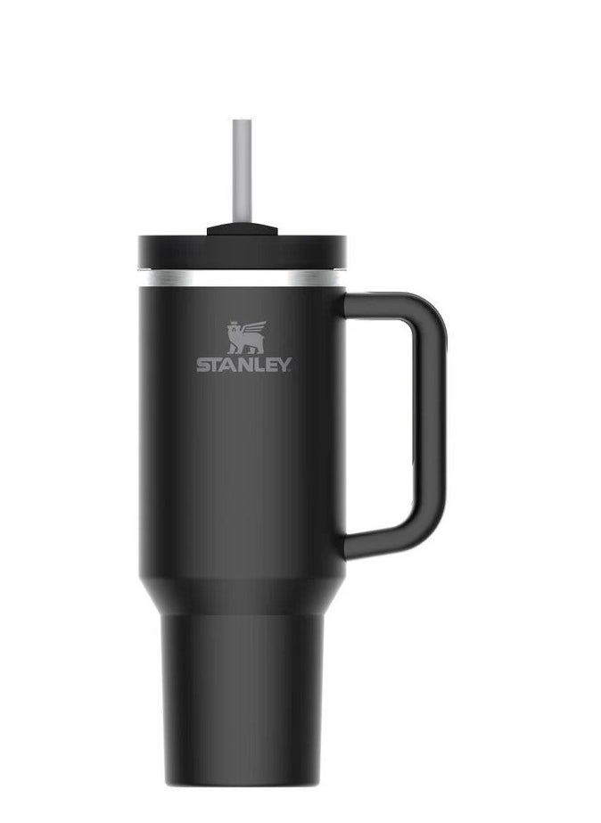 Stanley - Quencher H2.0 FlowState Vacuum Insulated Tumbler 40oz Black Stainless Steel Travel Mug with Leakproof Lid & Reusable Straw, Double-Walled Design, Keeps Drinks Hot for 7 Hours & Cold for 24 Hours, Durable & Portable for On-the-Go Hydration - Image 1