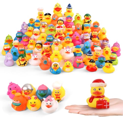Umbresen Rubber Ducks Bath Toy in Bulk Assortment Jeep Ducks for Jeep Ducking Pool Rubber Ducky Floater Bathtub Toys Party Favors Birthday Gifts 100 - Image 1