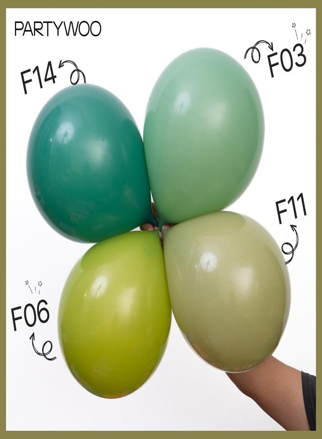 PartyWoo Sage Green Balloons 130 pcs Olive Balloons Different Sizes Pack of 18 12 10 5 Inch Olive Green Balloon Arch Kit Sage Balloon Garland as Forest Baby Shower Birthday Party Decorations Green-F11 - Image 5