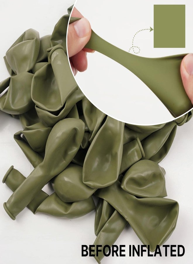 PartyWoo Sage Green Balloons 130 pcs Olive Balloons Different Sizes Pack of 18 12 10 5 Inch Olive Green Balloon Arch Kit Sage Balloon Garland as Forest Baby Shower Birthday Party Decorations Green-F11 - Image 2