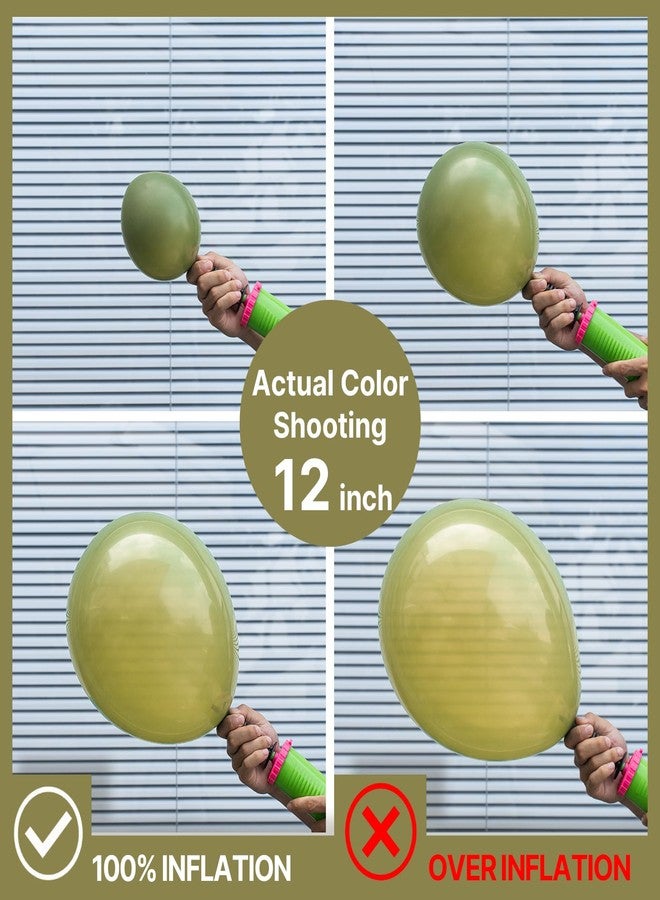 PartyWoo Sage Green Balloons 130 pcs Olive Balloons Different Sizes Pack of 18 12 10 5 Inch Olive Green Balloon Arch Kit Sage Balloon Garland as Forest Baby Shower Birthday Party Decorations Green-F11 - Image 4