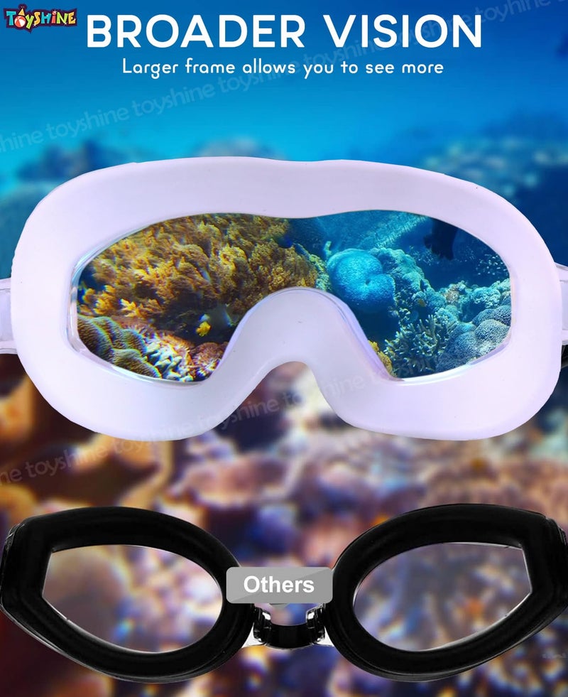 Spanker Pack of 2 Anti Fog Anti-UV Wide View Leak Proof Adjustable Swimming Goggles for Teenagers and Adults - Multicolor - Image 4