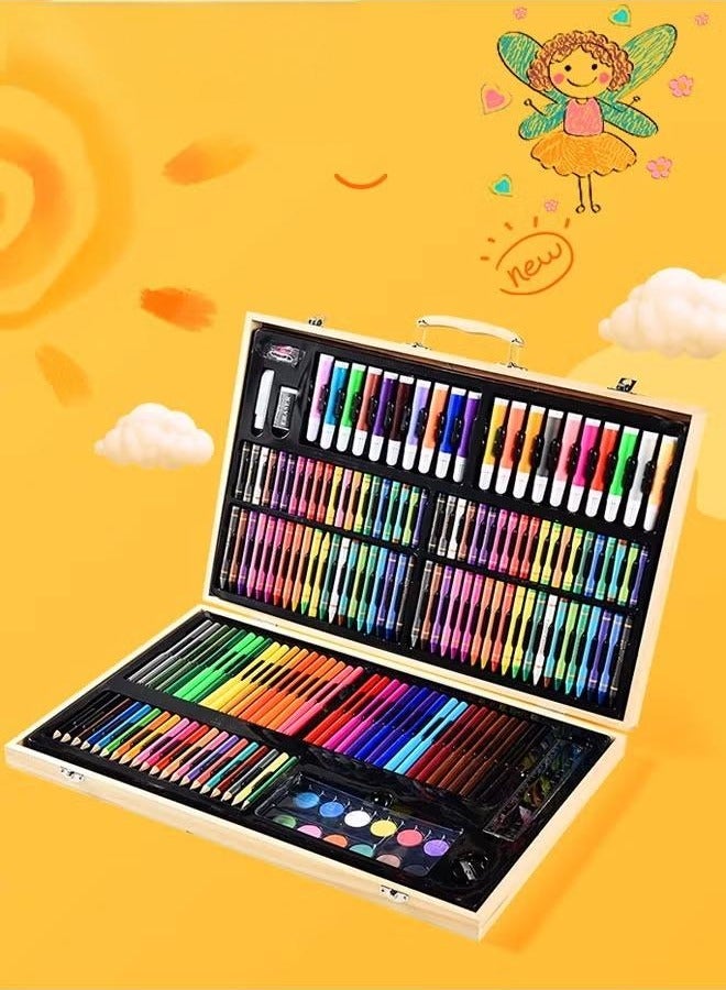 كيلا مجموعة فنية مكونة من 180 قطعة، صندوق رسم فني مع ألوان زيتية، وأقلام تلوين، وأقلام تلوين، وأقلام تحديد، وكعكات ألوان مائية، وملحقات أخرى، مجموعة لوازم الرسم المحمولة الفاخرة، أدوات رسم عالية الجودة وآمنة، مثالية للأطفال والكبار للرسم والتخطيط والتلوين. - Image 4