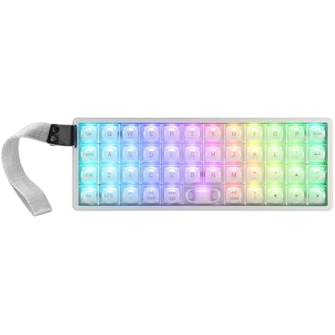 rayihni LUMA40 LOW PROFILE MECHANICAL KEYBOARD WITH QMK/VIA & CNC METAL, TRANSPARENT PC KEYCAP, HOT-SWAP, KAILH LINEAR SWITCH, 2.4GHZ/BT/USB, 40% WIRELESS GAMING KEYBOARD FOR MAC/WIN - Image 1