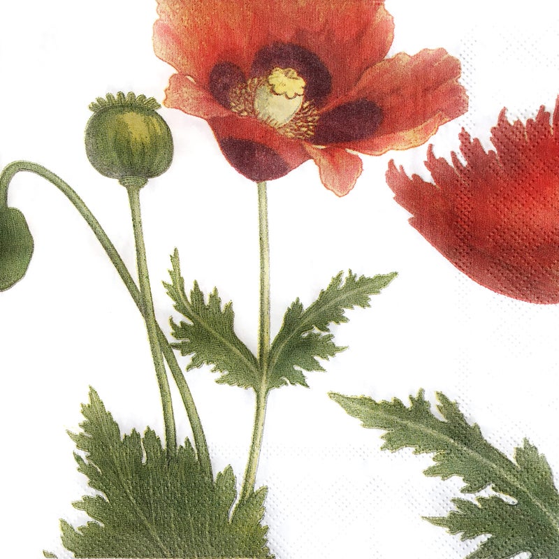 Zelten Colored Paper Napkins, 20 Count Shabby Chic Napkins for Wedding, Dinner Tea Party Shower (Poppy Flower) - Image 2