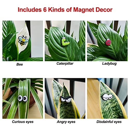 HOMDSG Cute Plant Magnets Eyes for Potted Plants, Plant Safe Magnet Pins Charms, Unique for Plant Lovers, Indoor Plant Accessories, Set of 6 - Image 4