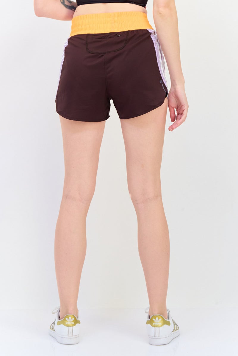 Adidas Women Sportswear Fit Hyperglam Running Shorts, Brown  - Image 3