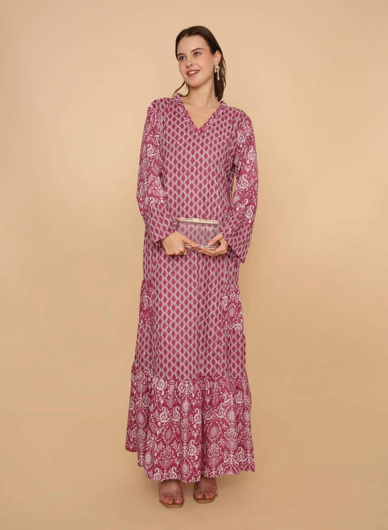 HANA & SARA Stylish long jalabiya dress arabic kaftan for womens - Image 1
