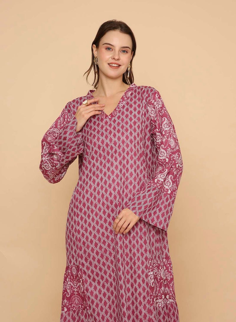 HANA & SARA Stylish long jalabiya dress arabic kaftan for womens - Image 3
