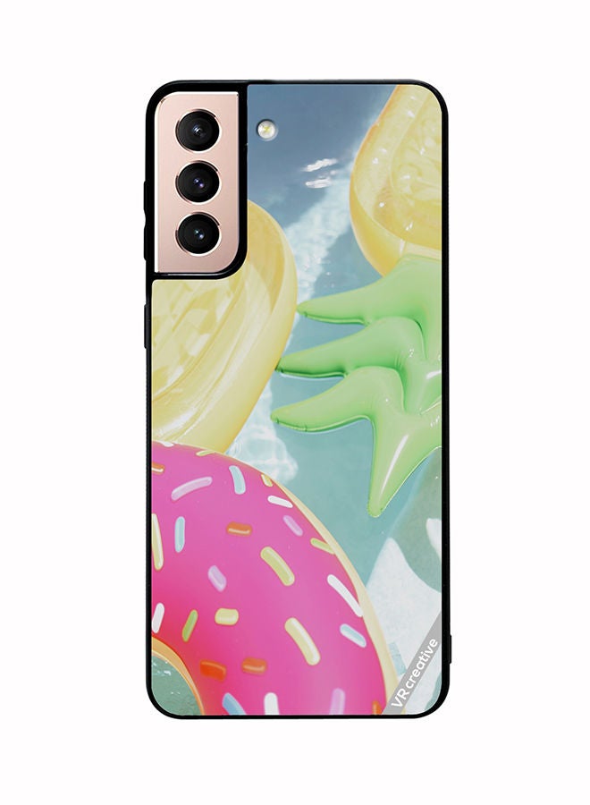 VR CREATIVE Protective Case Cover For Samsung Galaxy S21 5G Pool Fun Design Multicolour - Image 1