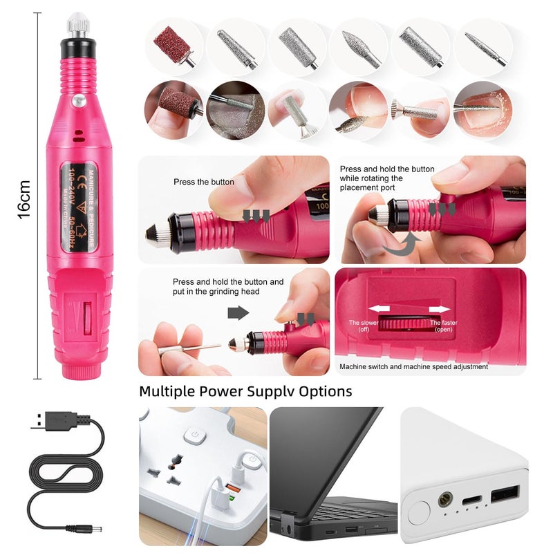 DOUBORQ طقم أظافر أكريليك مع مثقاب وضوء UV - مجموعة كاملة لبدء الأظافر للمبتدئين مع كل شيء - Image 4