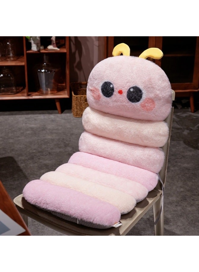 Caterpillar Series Seat Cushion Plush Toy Student Seat Cushion Fart Cushion Class Dormitory Sedentary Chair Cushion-Color:Pink-Height:38cm*90cm - Image 1