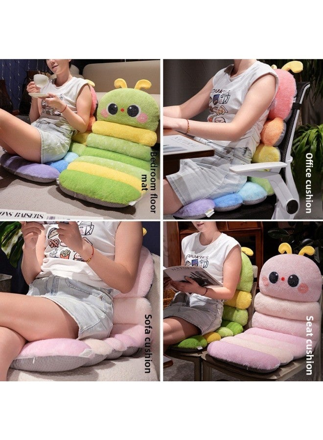 Caterpillar Series Seat Cushion Plush Toy Student Seat Cushion Fart Cushion Class Dormitory Sedentary Chair Cushion-Color:Pink-Height:38cm*90cm - Image 3