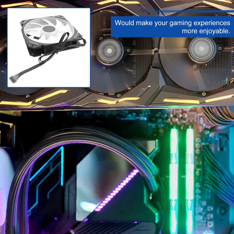 📦 مجموعة مروحة تبريد كمبيوتر RGB بقياس 5 سم مع وحدة تحكم قياسية - Image 5