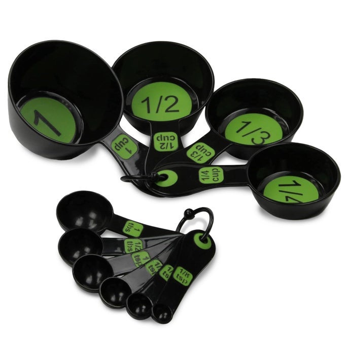 EASY TO READY PLASTIC MEASURING CUP SET 10 PIECE SET GREEN