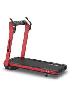 PowerMax Fitness UrbanTrek™ TD-A3 (5.0HP Peak) Motorized Foldable Treadmill for Home Use | Auto Incline | 135° Edge Display | Max User 120kg | Top Speed 14kmph | Pulse Sensor Exercise Machine