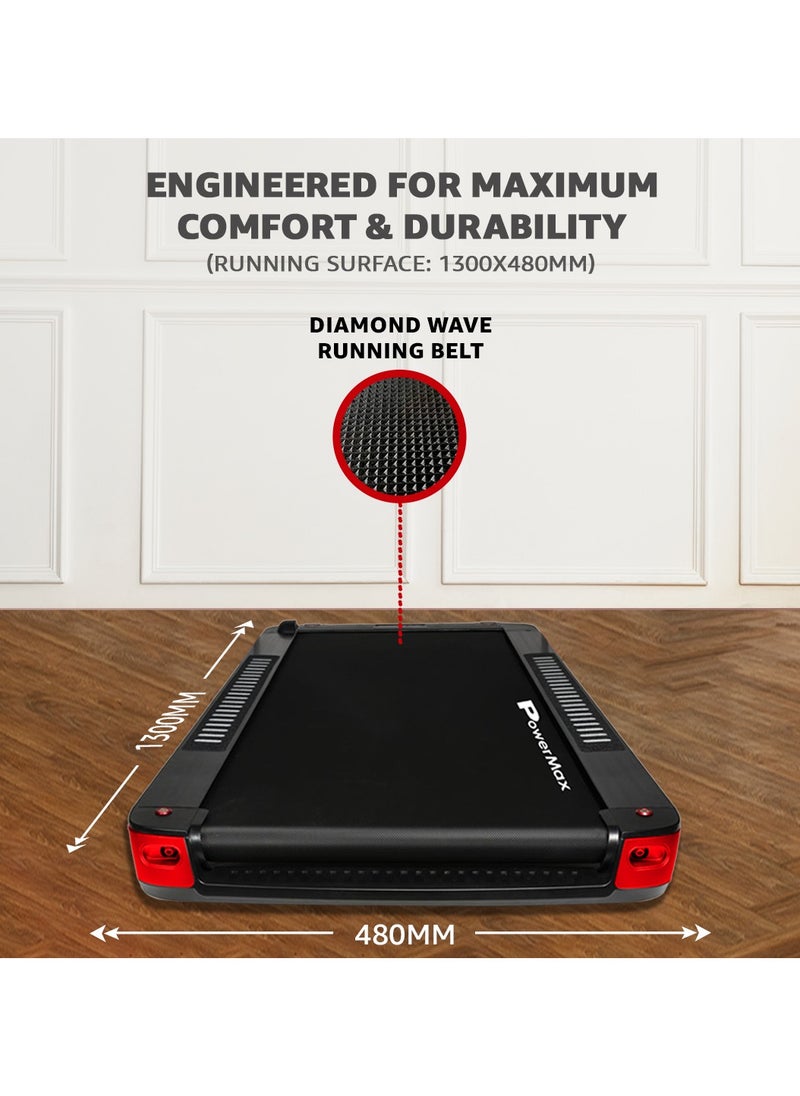 PowerMax Fitness - PowerMax Fitness UrbanTrek™ TD-A3 (5.0HP Peak) Motorized Foldable Treadmill for Home Use | Auto Incline | 135° Edge Display | Max User 120kg | Top Speed 14kmph | Pulse Sensor Exercise Machine - Image 1