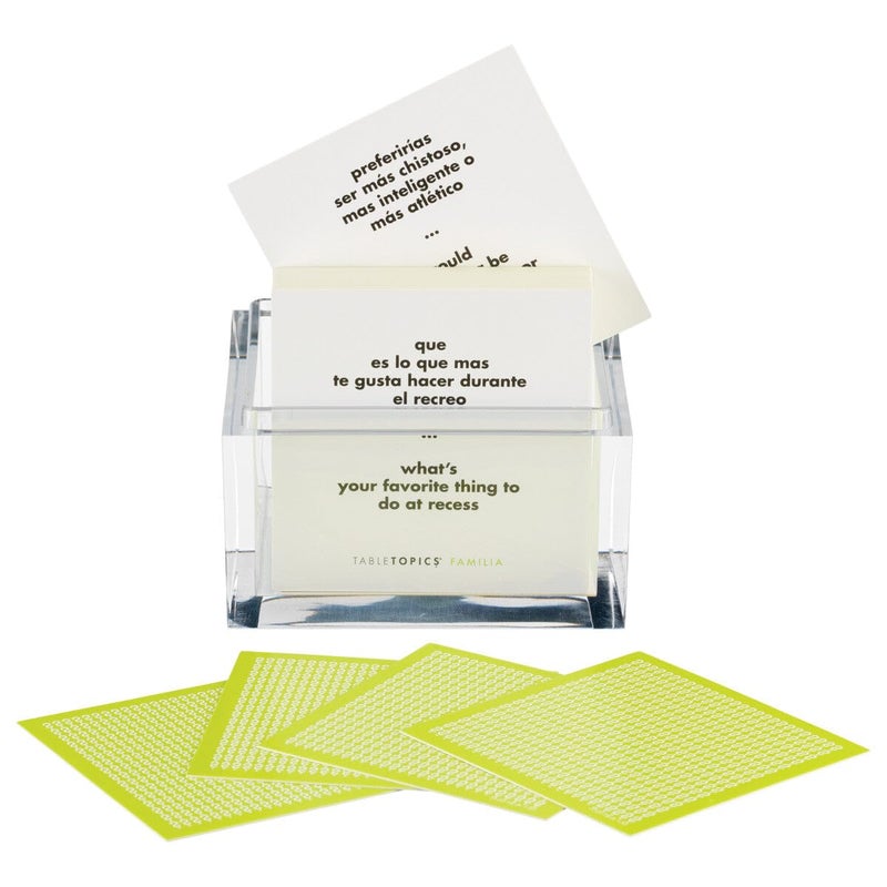 TableTopics Familia En Espanol Question Card Game  135 SpanishEnglish Conversation Starter Cards Game to Learn  Practice Spanish Play with Friends  Family Bilingual - Image 3