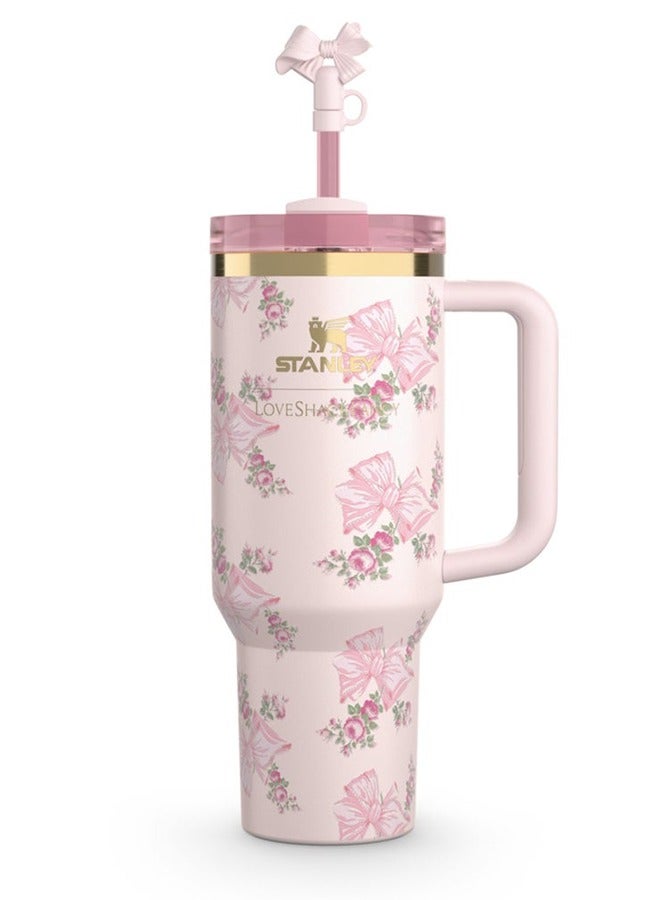 Stanley Stainless Steel Vacuum Insulated Tumbler with Lid and Straw for Water, Iced Tea or Coffee, Smoothie and More 40 OZ, Presented in Elegant Gift-Ready Packaging  - Image 1