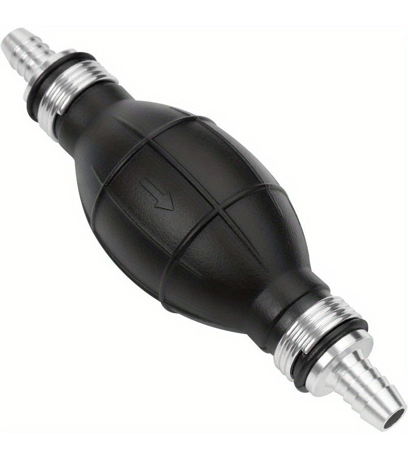 Manual Fuel Pump 6mm Black Rubber for Outboard Marine Gas Diesel Water - Image 1