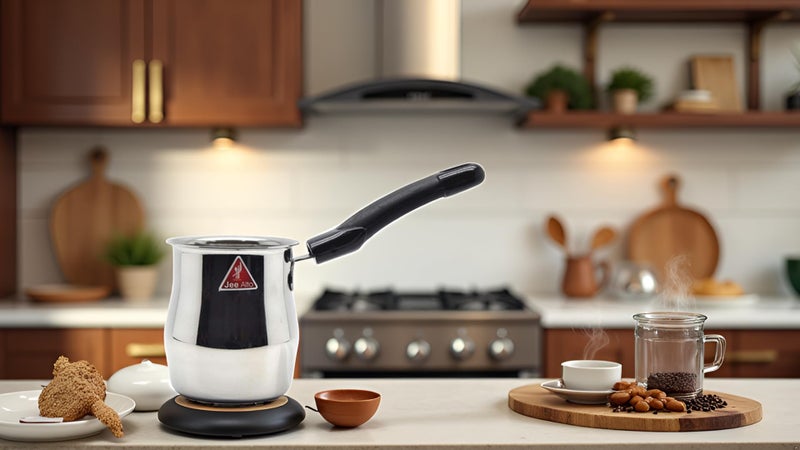 JEE ALTO Stainless Steel Tea Coffee Warmer Pot/Milk Pan with Handle_900ML - Image 4