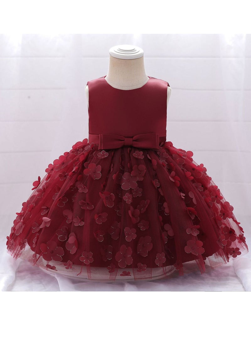 Loquat Fashionable Cute Girls Dresses Red  - Image 1