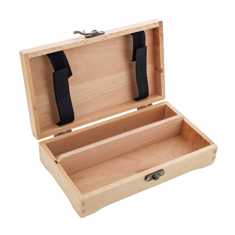 US Art Supply MultiFunction Artist Supply Box with Locking Clasps Wooden Art Box for Artist Supplies Brushes Pencils Erasers Tool Storage Organizer Case to Protect and Transport