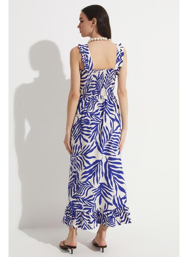 JUNE Printed Ruffle-Trim Dress - Image 3