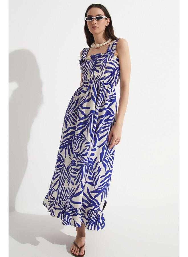 JUNE Printed Ruffle-Trim Dress - Image 4