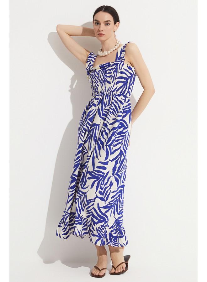 JUNE Printed Ruffle-Trim Dress - Image 2