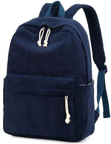BTOOP School Backpack for Teens Large Corduroy Bookbag Lightweight 15.6 inch Laptop Bag for Girls Women Casual High School College - Image 1
