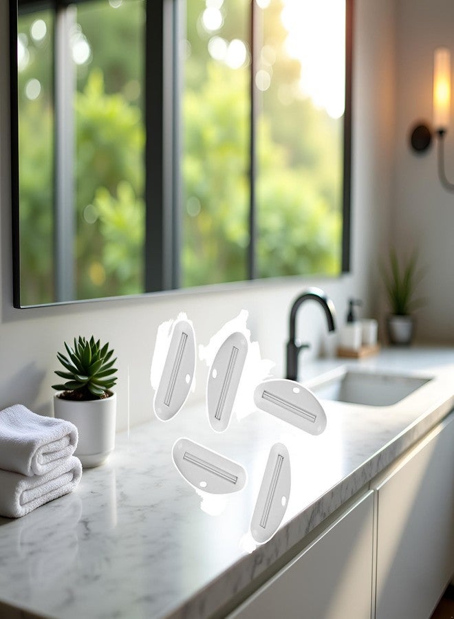 Zhuluck 5Pcs White Toothpaste Squeezer,Plastic Toothpaste Tube Squeezer Dispenser,Toothpaste Clips for Saving Toothpaste,Bathroom Safety, Aids and Accessories，Tube Squeezers - Image 3