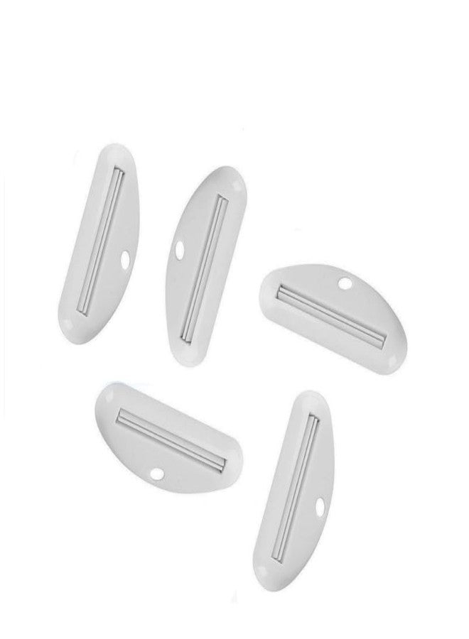 Zhuluck 5Pcs White Toothpaste Squeezer,Plastic Toothpaste Tube Squeezer Dispenser,Toothpaste Clips for Saving Toothpaste,Bathroom Safety, Aids and Accessories，Tube Squeezers - Image 1