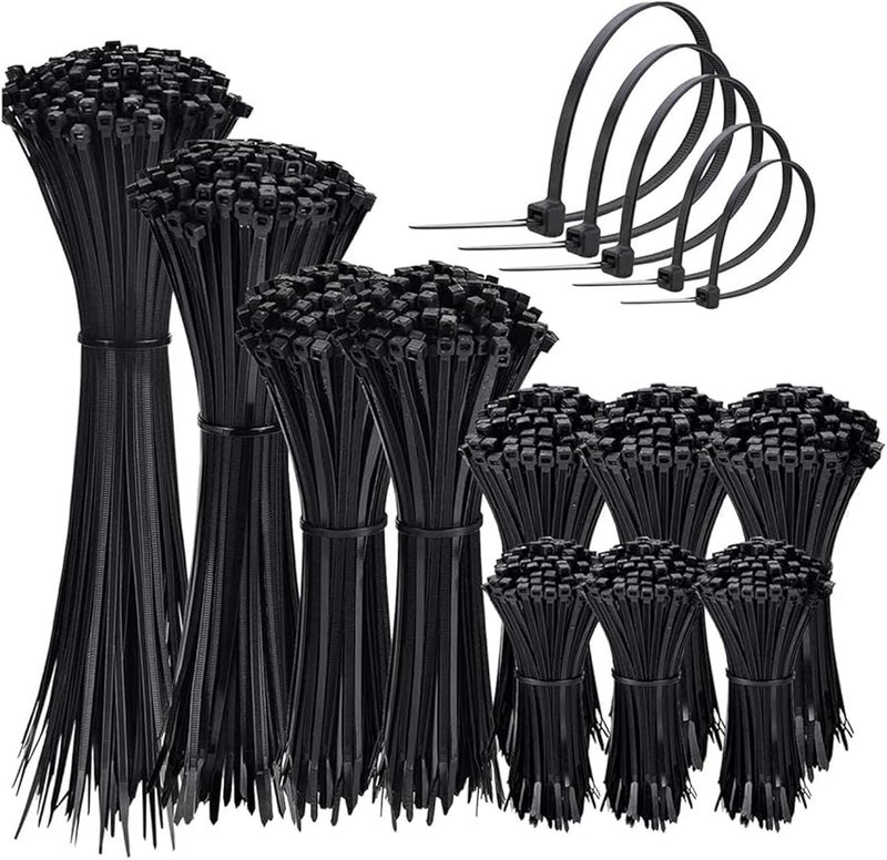 500 قطعة من روابط الكابلات النايلون ذاتية القفل مقاس 2.5 × 100 مم لإصلاح السيارات والاستخدام الصناعي - Image 2