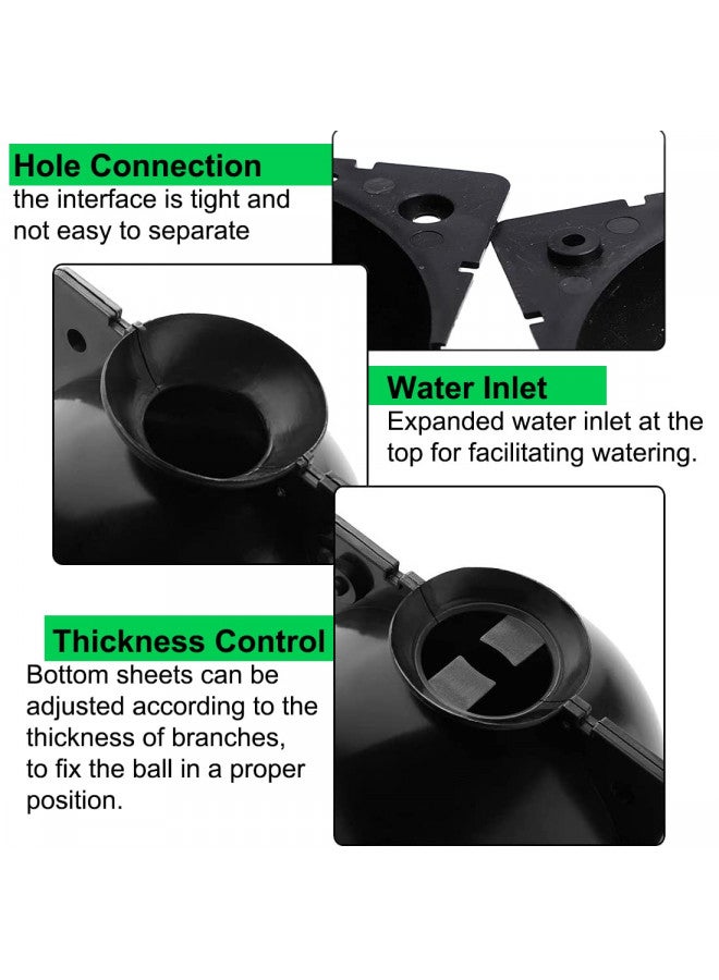 MIIIM MIIIM 10 PCS Air Layering Propagation Kit with Zip Ties, Reusable Half Transparent Grafting Ball, Air Layering Pods Clear, Plant Rooting Grafting Box for Fast Propagation Plants (Medium)  - Image 3