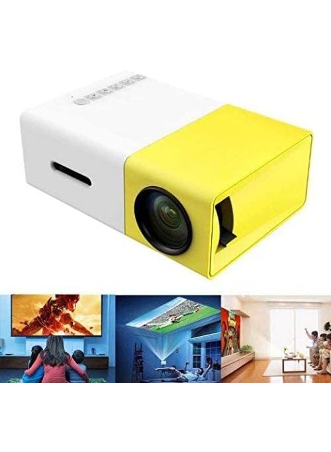Mini Portable LED Projector with USB/SD/AV/HDMI Port, Yellow, 800 x 400  - Image 2