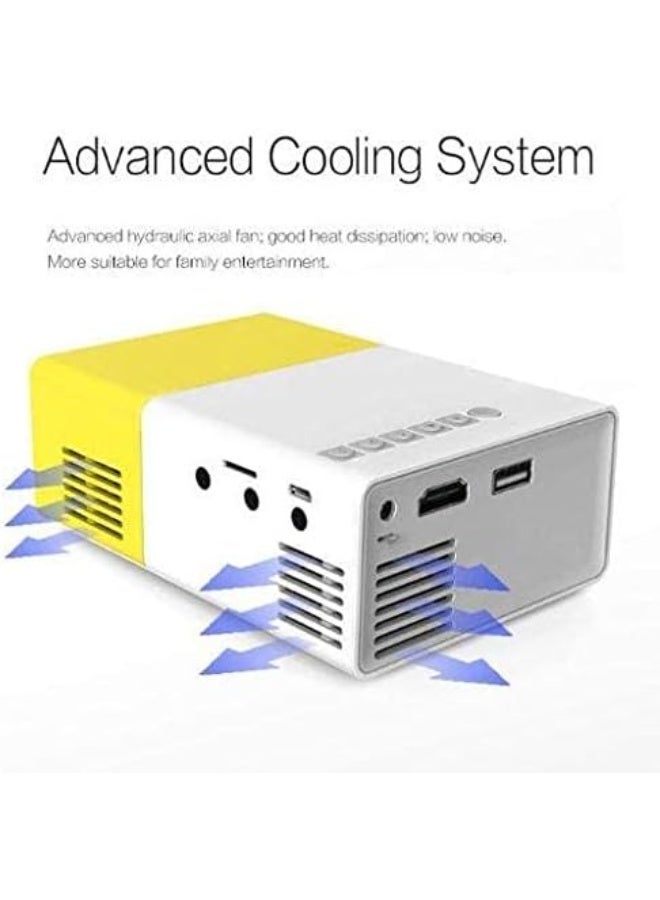 Mini Portable LED Projector with USB/SD/AV/HDMI Port, Yellow, 800 x 400  - Image 3