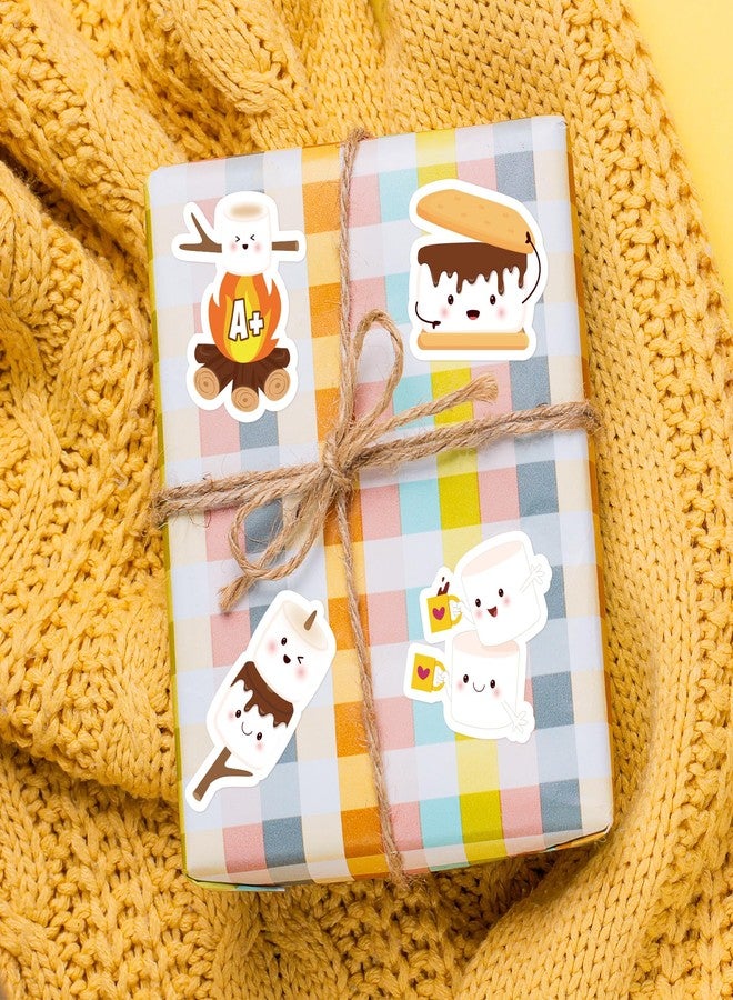 A1diee 1000Pcs Marshmallow Stickers in 2 Rolls with 16 Patterns Cute Marshmallow Motivational Self-Adhesive Decals for Teacher Reward Party Favor Supplies Gift Bag Water Bottle Scrapbooking Decoration - Image 4